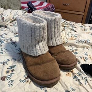 UGG Tan and Cream Ankle Boots